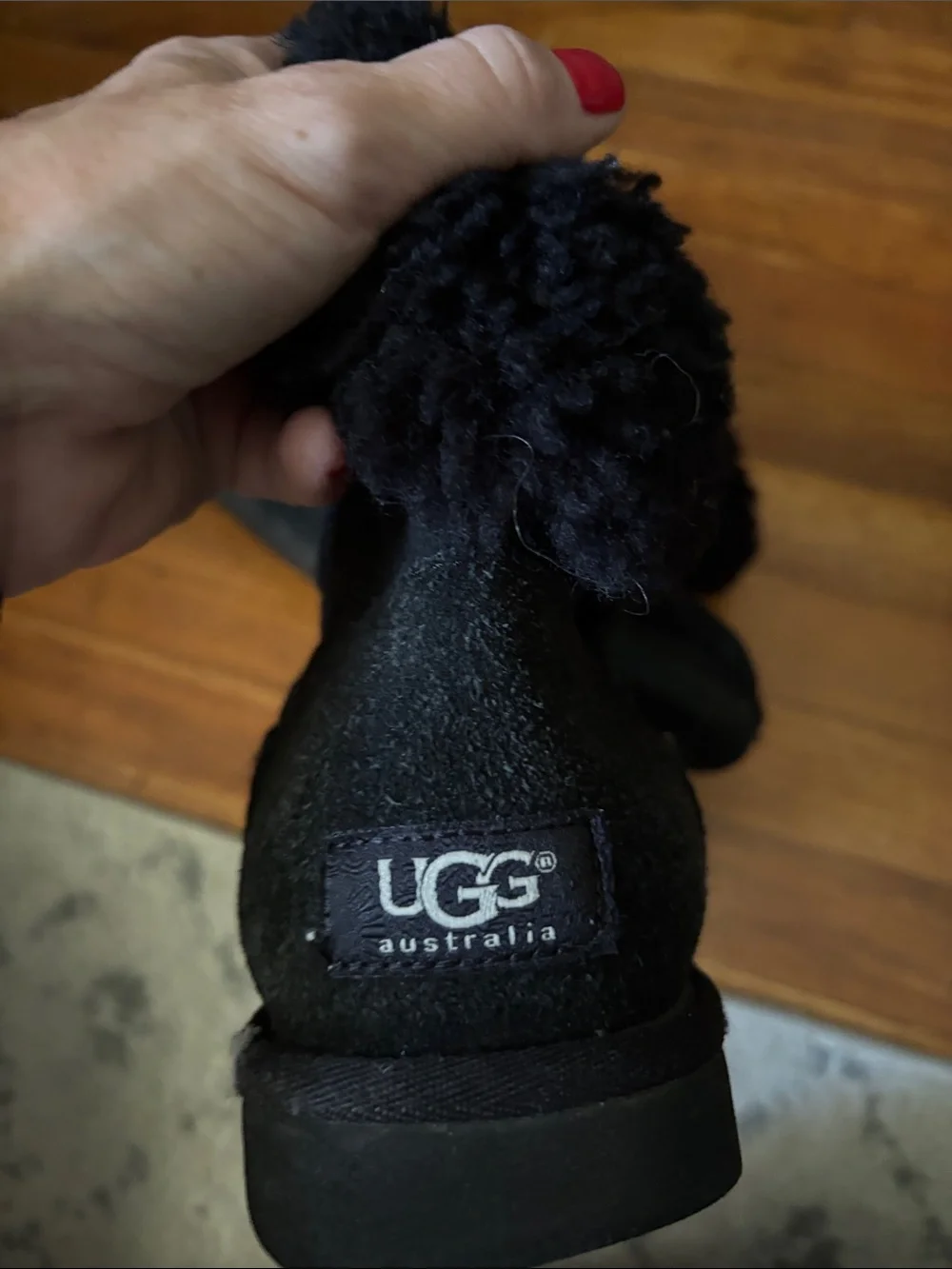 UGG Black Bailey Button Ankle Boots